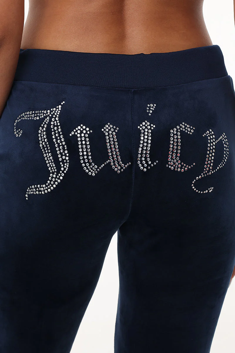 Custom Zodiac OG Big Bling Velour Track Pants - Image 3