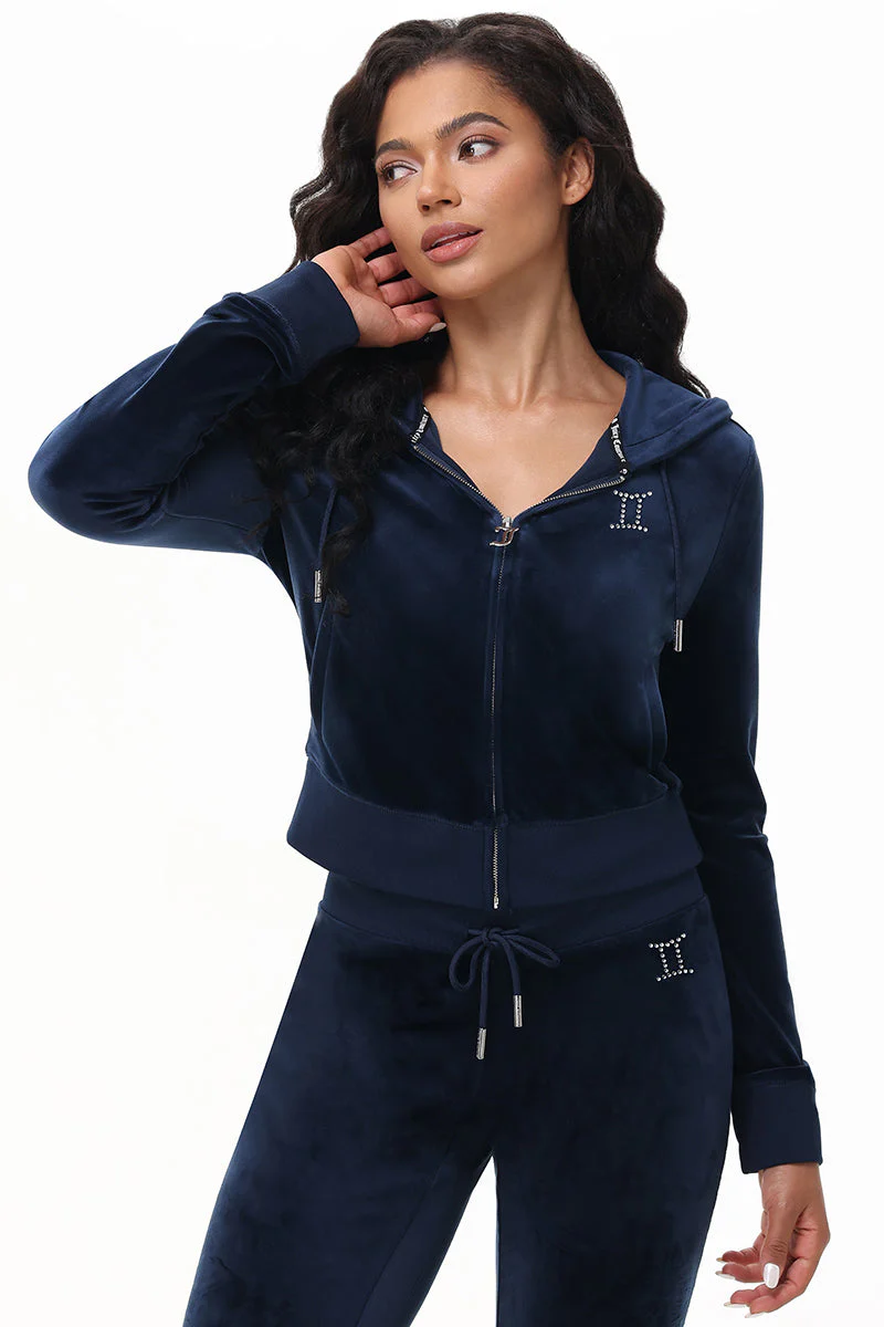 Custom Zodiac OG Big Bling Velour Hoodie - Image 6