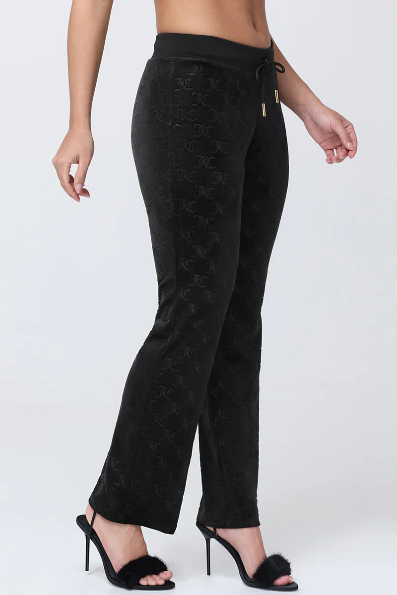 Embossed Velour Track Pants - Image 4