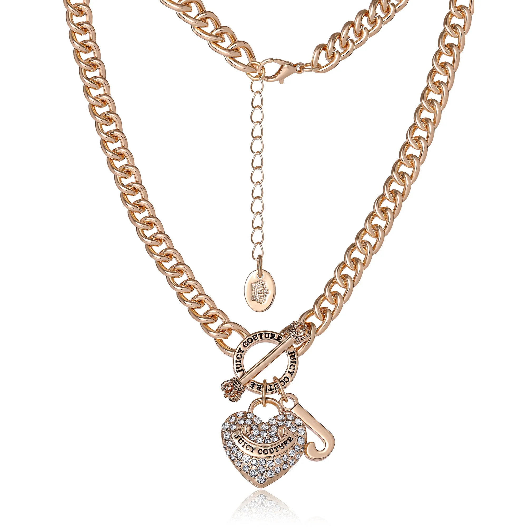 Heart and Juicy Toggle Charm Necklace - Image 4