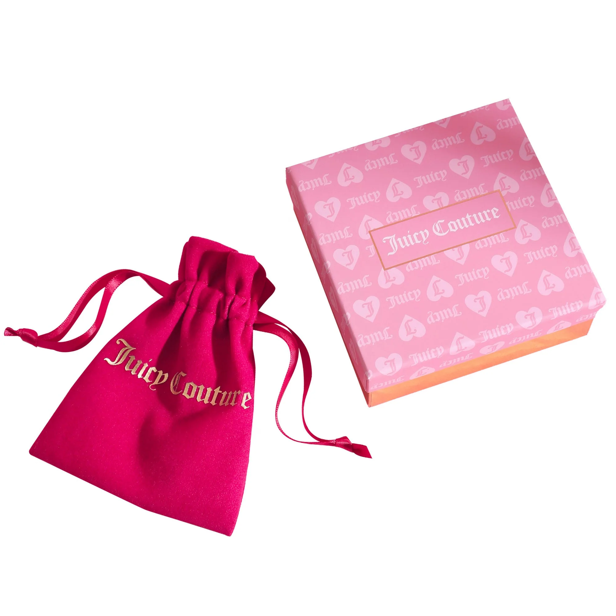 Juicy Script Crystal Heart Drop Earrings - Image 4