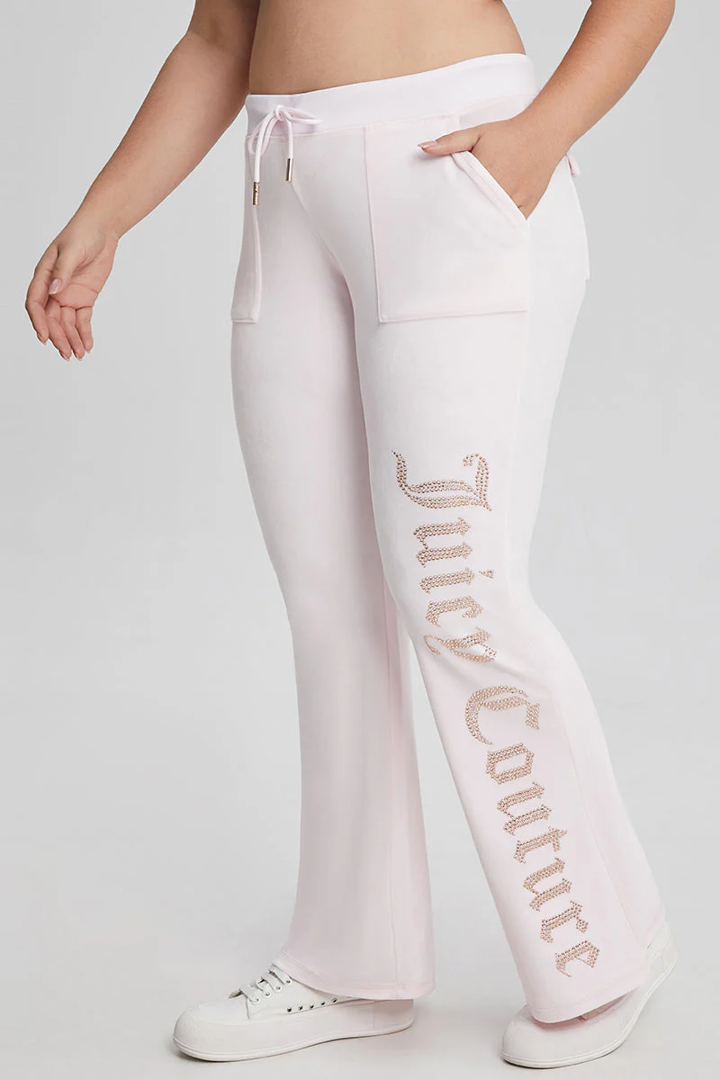 Plus-Size 30th Birthday Big Bling Snap Pocket Velour Pants - Image 3