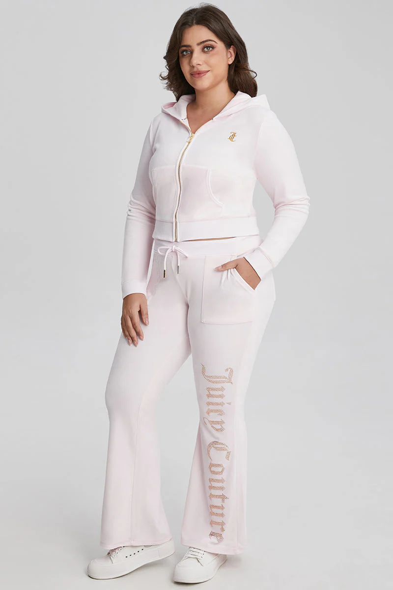 Plus-Size 30th Birthday Big Bling Snap Pocket Velour Pants - Image 5