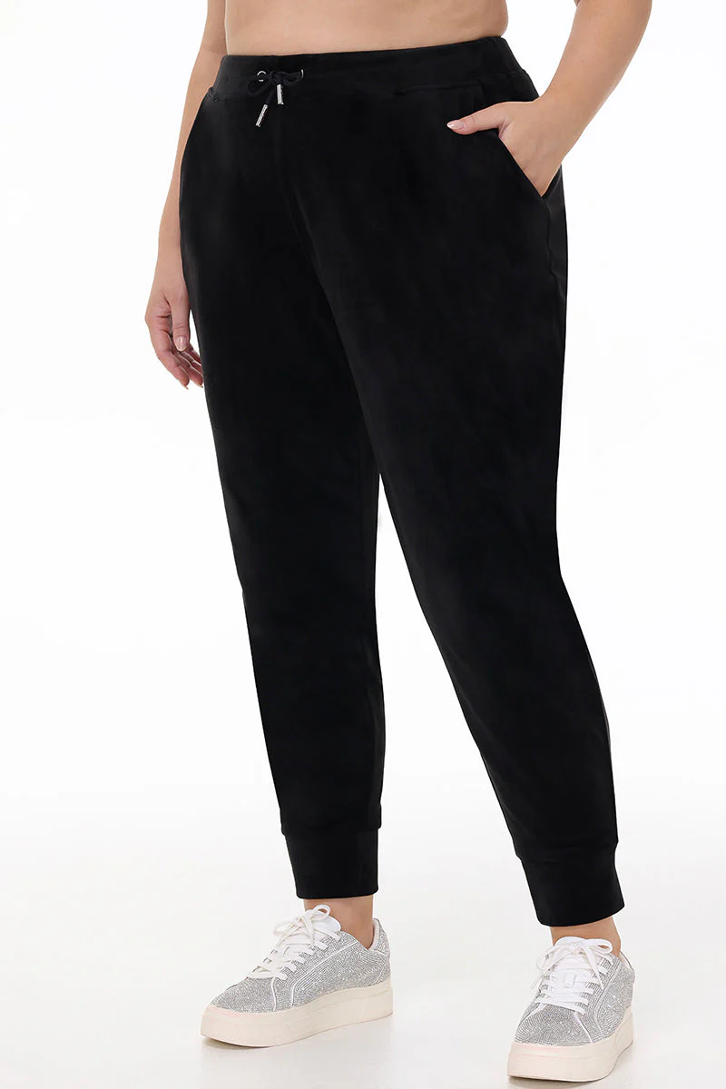 Plus-Size Big Bling Velour Jogger - Image 3