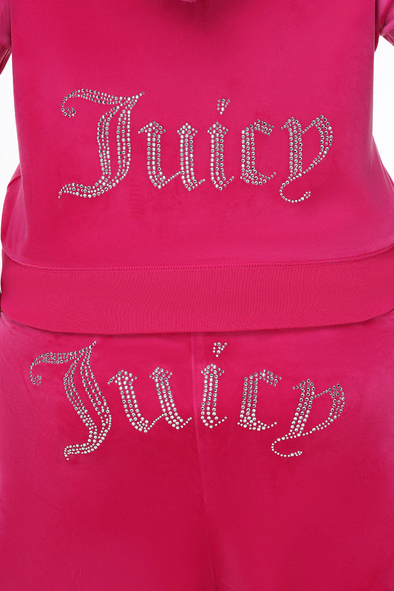 Plus-Size OG Big Bling Velour Hoodie - Image 3