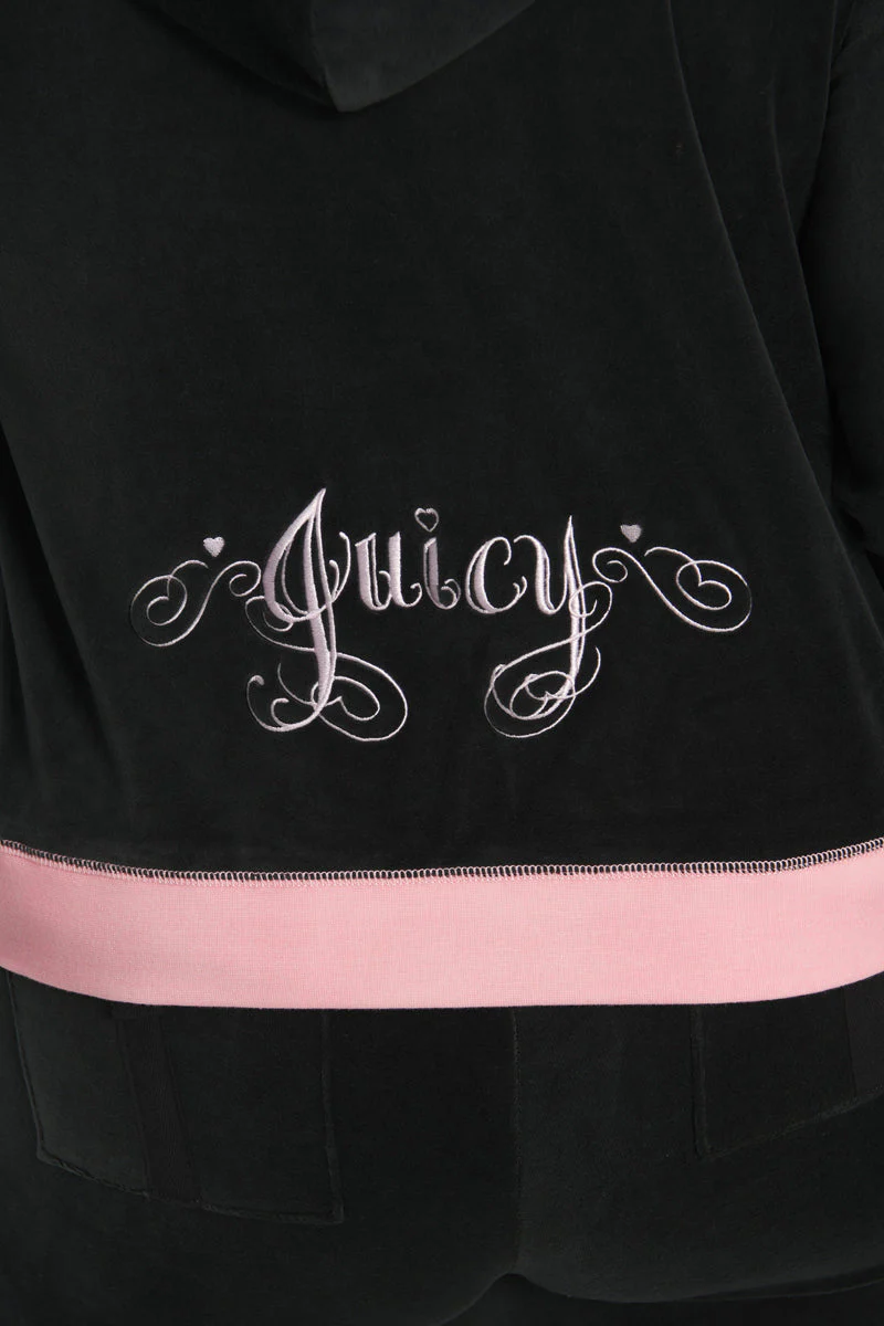 Plus-Size Sweetheart Cotton Velour Hoodie - Image 3