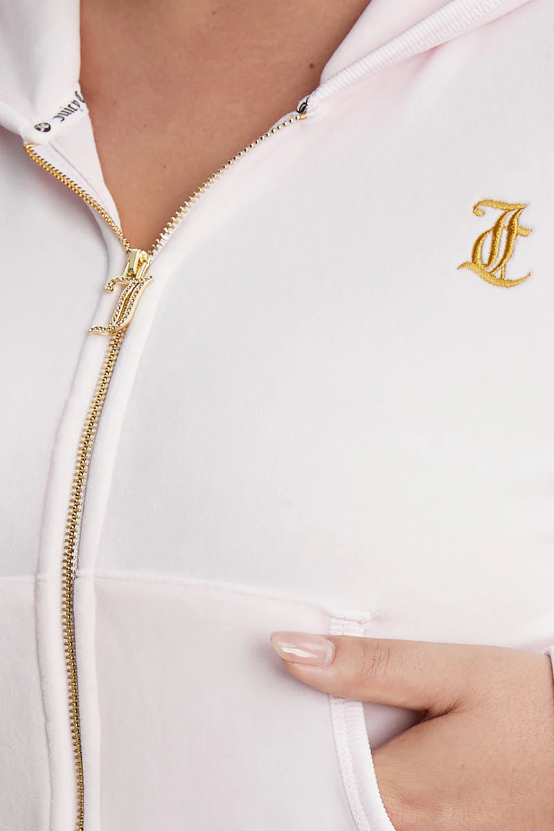 Plus-Size Thirty Flirty and Juicy Velour Hoodie - Image 4