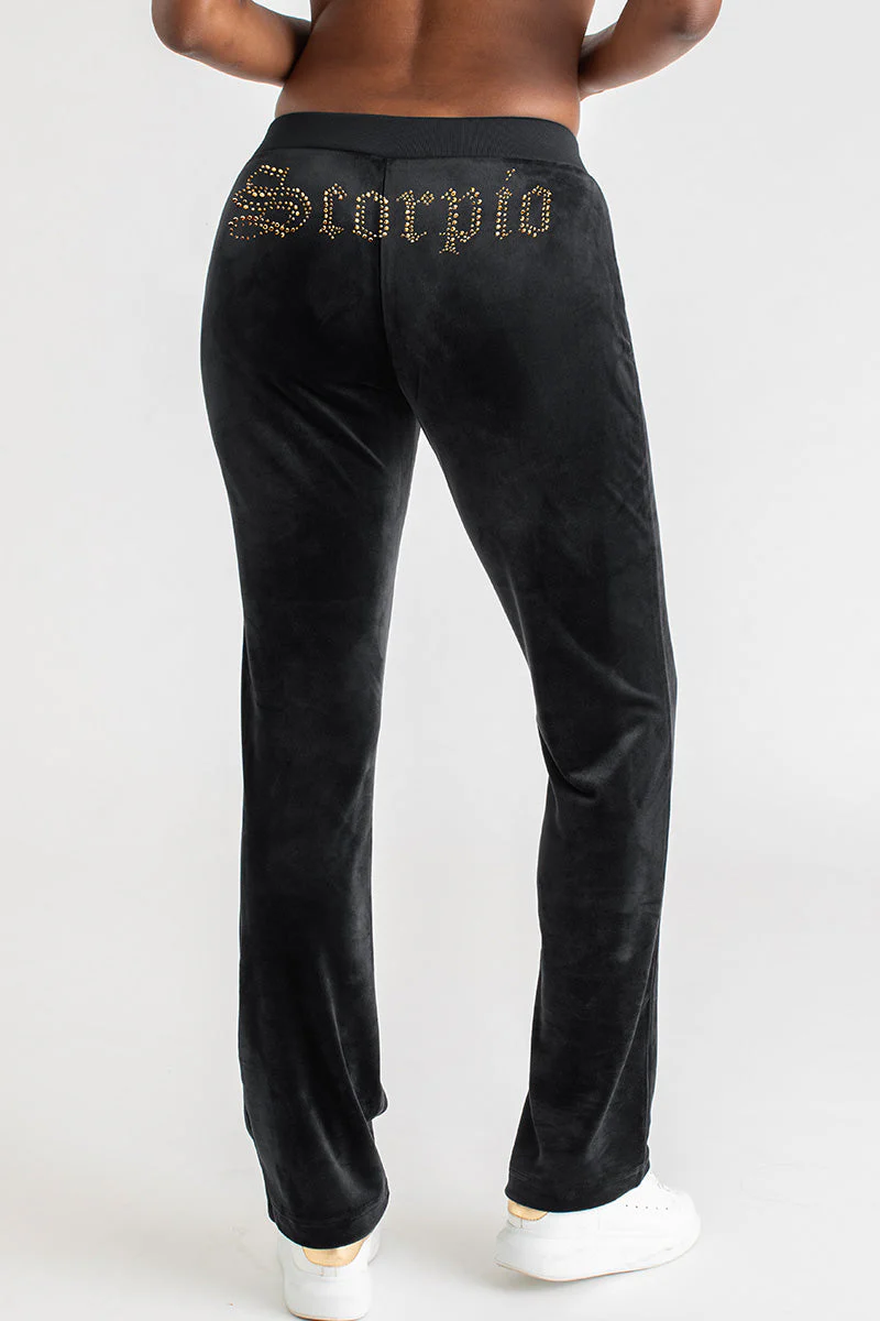 Scorpio Customizable Big Bling Velour Track Pants - Image 3