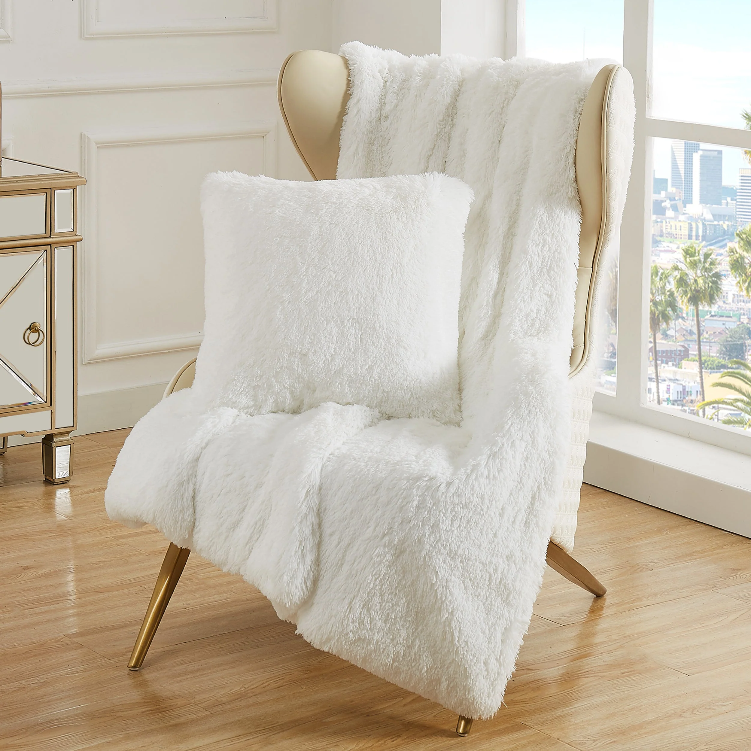 Shaggy Faux Fur Pillow - Image 3