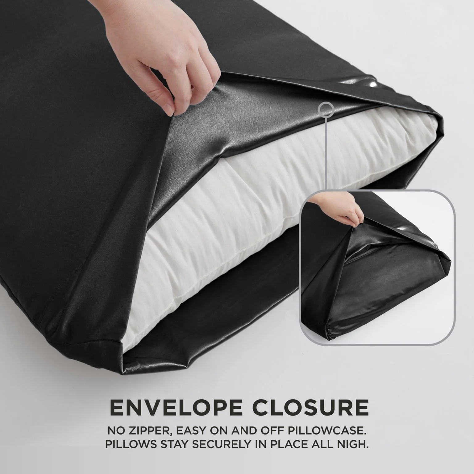 Solid Satin Pillow Case Set - Image 4