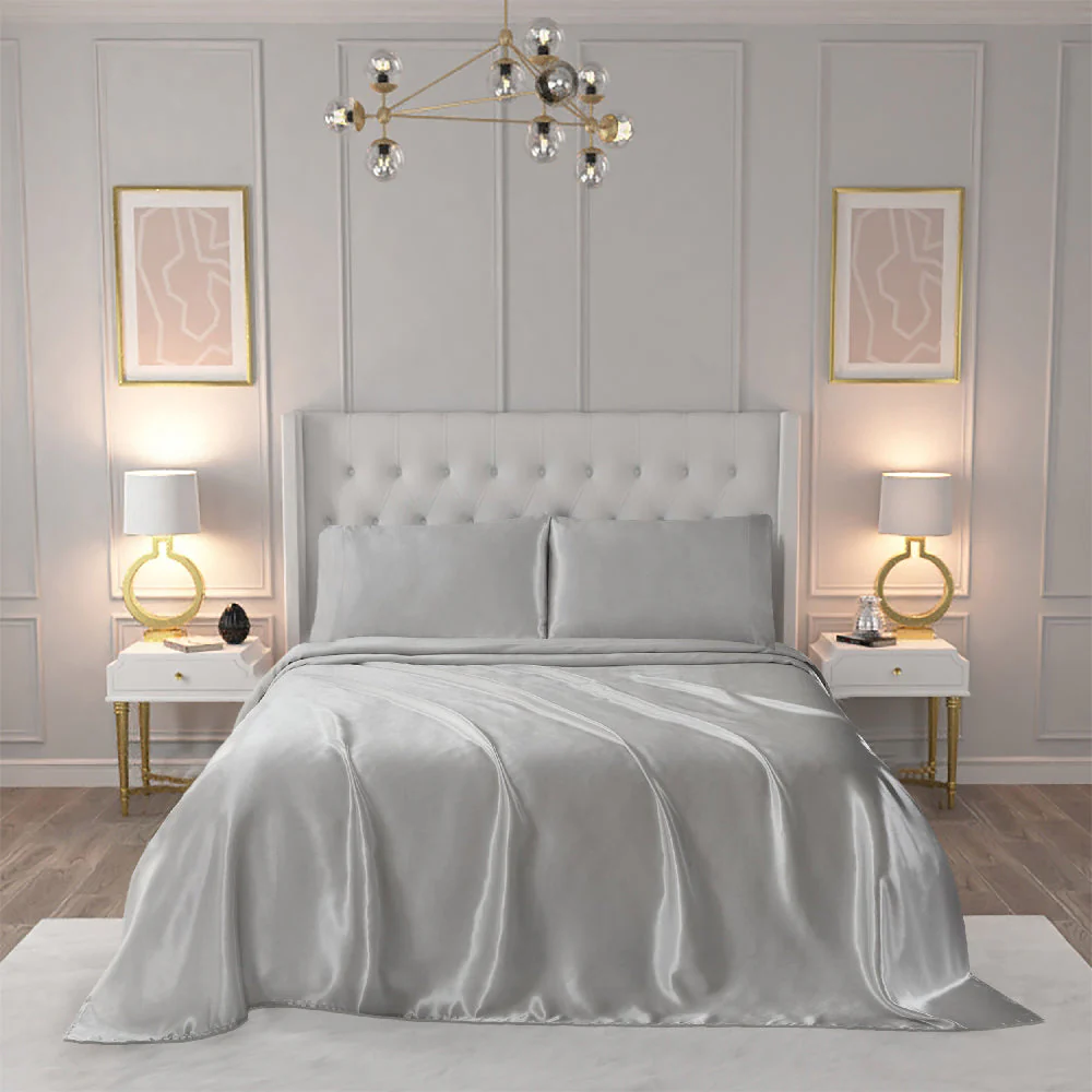 Solid Satin Sheet Set - Image 4