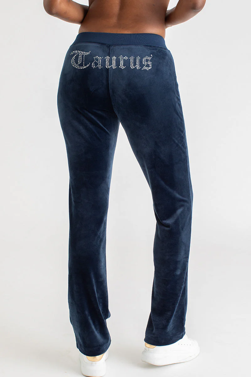Taurus Customizable Big Bling Velour Track Pants - Image 3